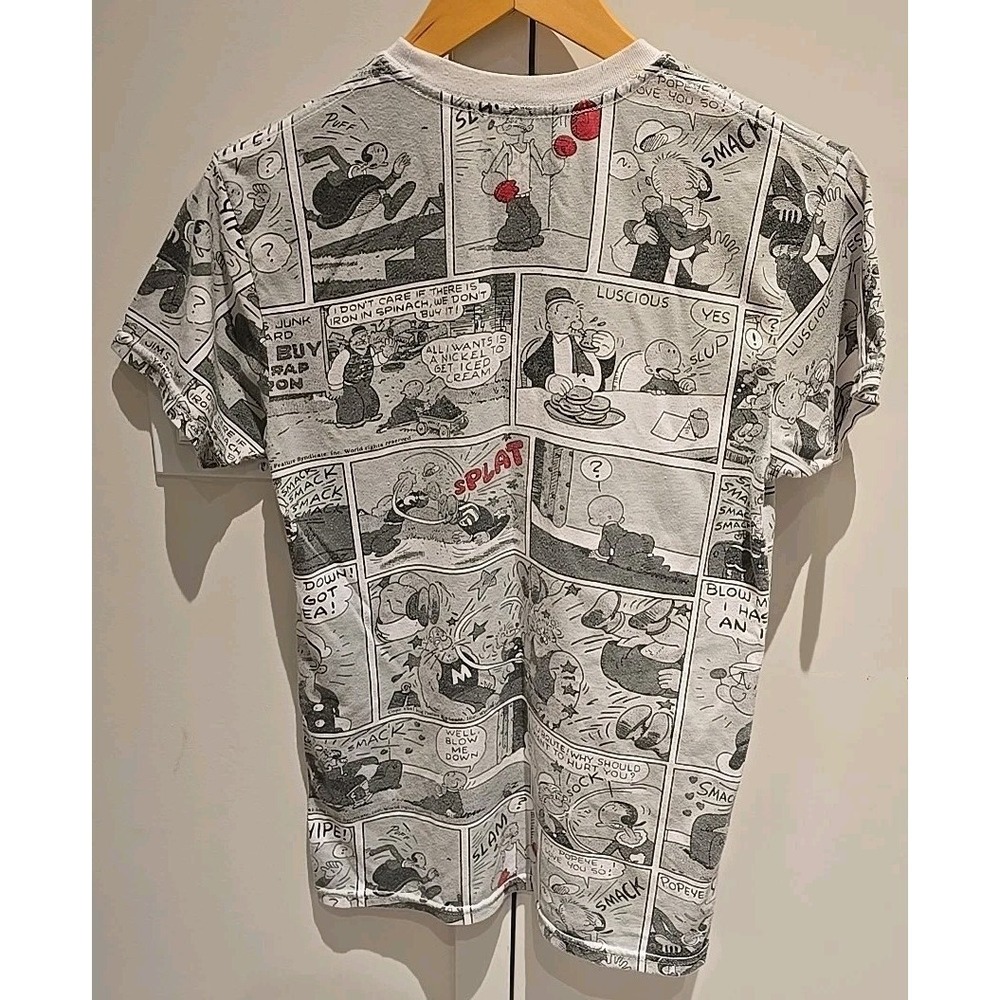 Popeye The Sailor Man Comic Strip All Over Print T-Shirt Mens Small Vintage - Picture 6 of 7